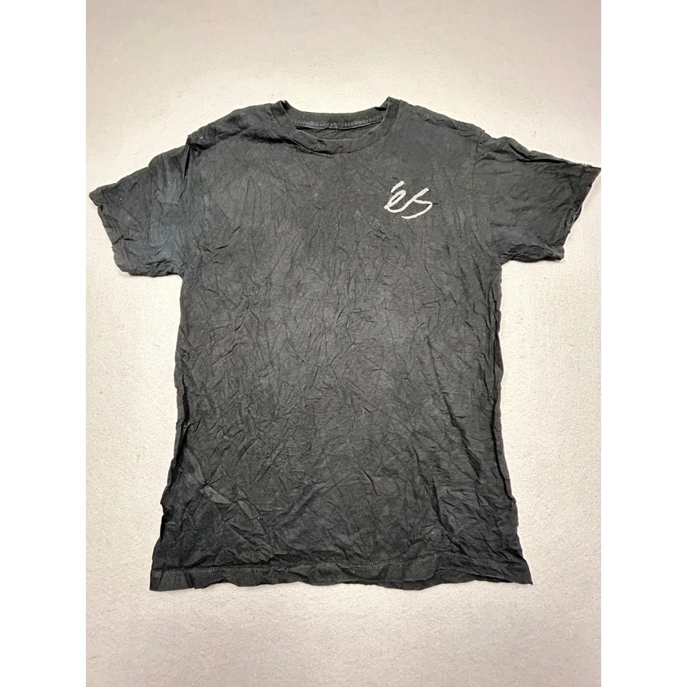 és Footwear T-Shirt 100% Cotton Black Graphic Print Medium Mens